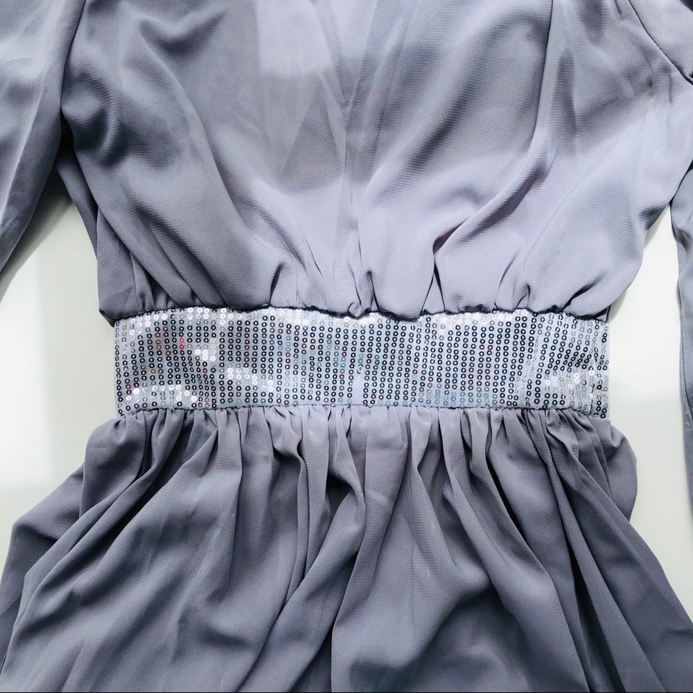 Deep V Sequin Detailed Maxi Dress - Picture 7 of 7